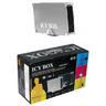 View Item Icy Box 3.5" IDE/PATA USB2 & Firewire Silver External Hard Drive Caddy IB-351UE