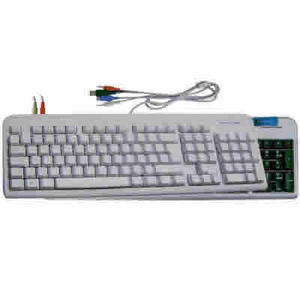 PS2 Keyboard Beige/White with USB port and Mic and Headset Connection Preview