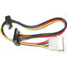 View Item MOLEX to twin 2 Sata Power STRAIGHT Adaptor Lead / Conv