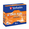 View Item 5 Verbatim Double Layer DVD-R DL 4x/8.5GB Jewel Cased #