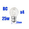View Item Golf Ball Bulb Halogen 25w=40w Bayonet Cap BC B22 x 4