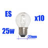 View Item Golf Ball Bulb Halogen 25w=40w Screw Cap ES E27 x 10