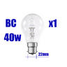 View Item GLS Halogen Light Bulbs 40w=60w Bayonet Cap BC B22 x 1