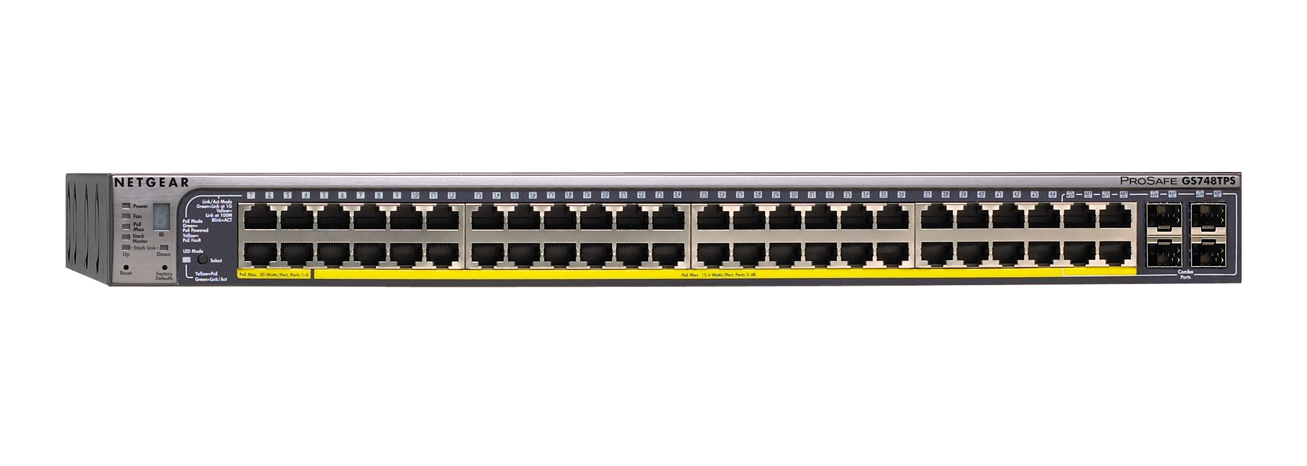 GS752TP-100EUS Netgear ProSafe 52-port Gigabit PoE Stackable Smart ...