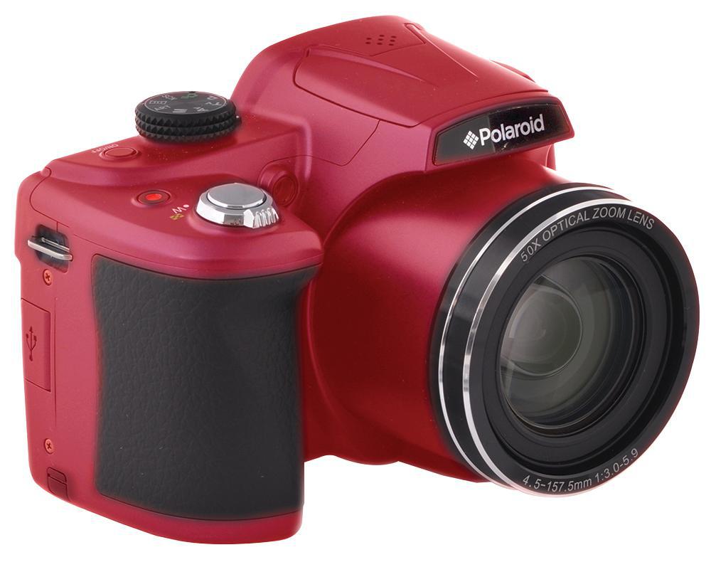 Polaroid 20mp Bridge Camera In Red With 50x Optical Zoom & 4x Digital Zoom