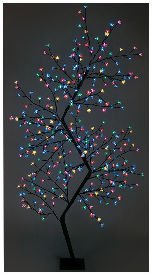 2.1m Multicolour Zigzag Tree Xmas Lights Indoor Outdoor Christmas