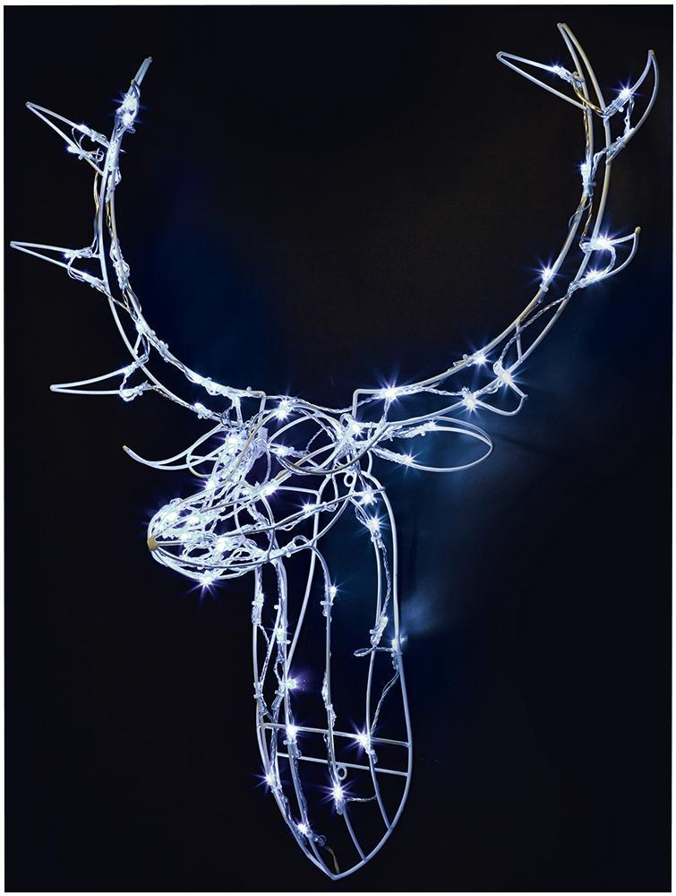 80cm reindeer head white xmas lights indoor outdoor 80cm reindeer head white xmas lights indoor outdoor