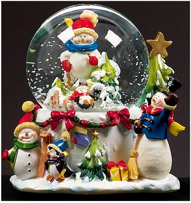 Musical Snow Globe Xmas Decoration Christmas Display eBay