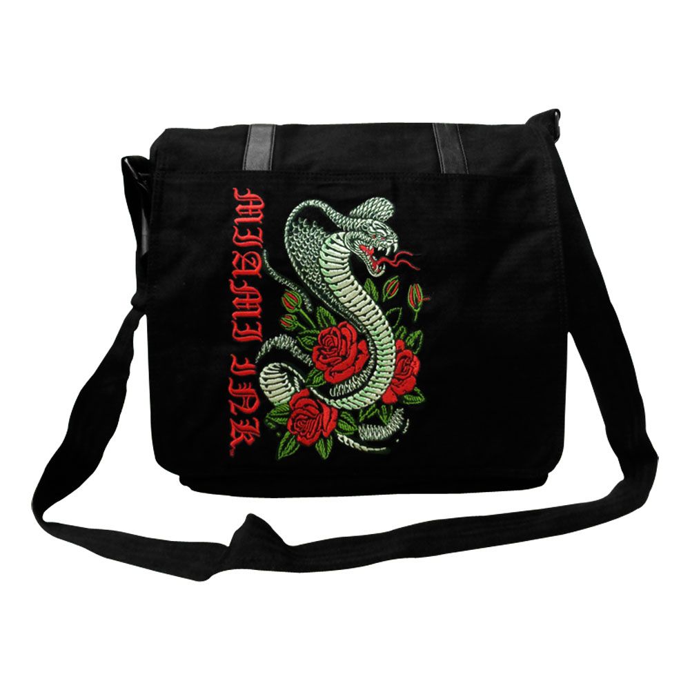 MIAMI INK Snake And Rose Tattoo Messenger Bag, Black (MB106569MIK) eBay