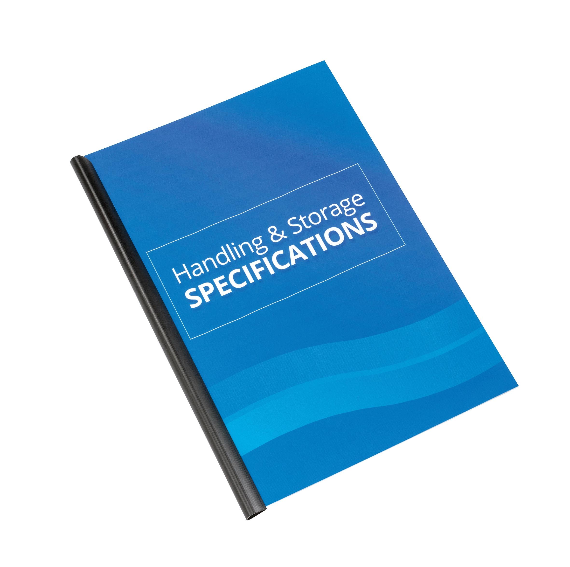 5 Star Office Slide Binders 10mm 190 Pages for A4 Paper Black [Pack