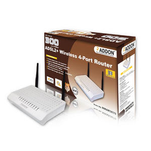 ADDON TECHNOLOGY 11N 300Mbps ADSL2+ 4 Port Router NAS function NWAR3670 Preview