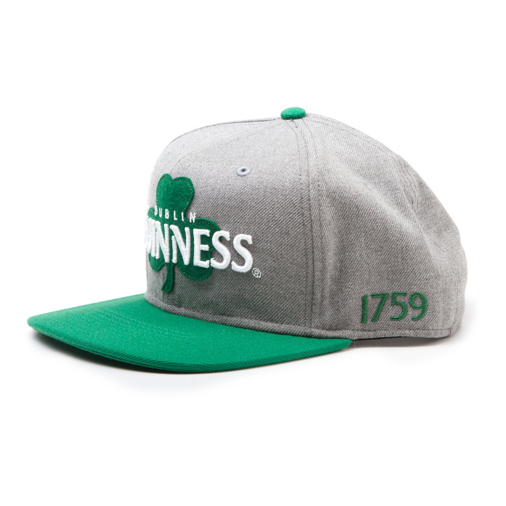 SB07JEGNS GUINNESS Dublin Shamrock Snapback Baseball Cap Grey/Green eBay