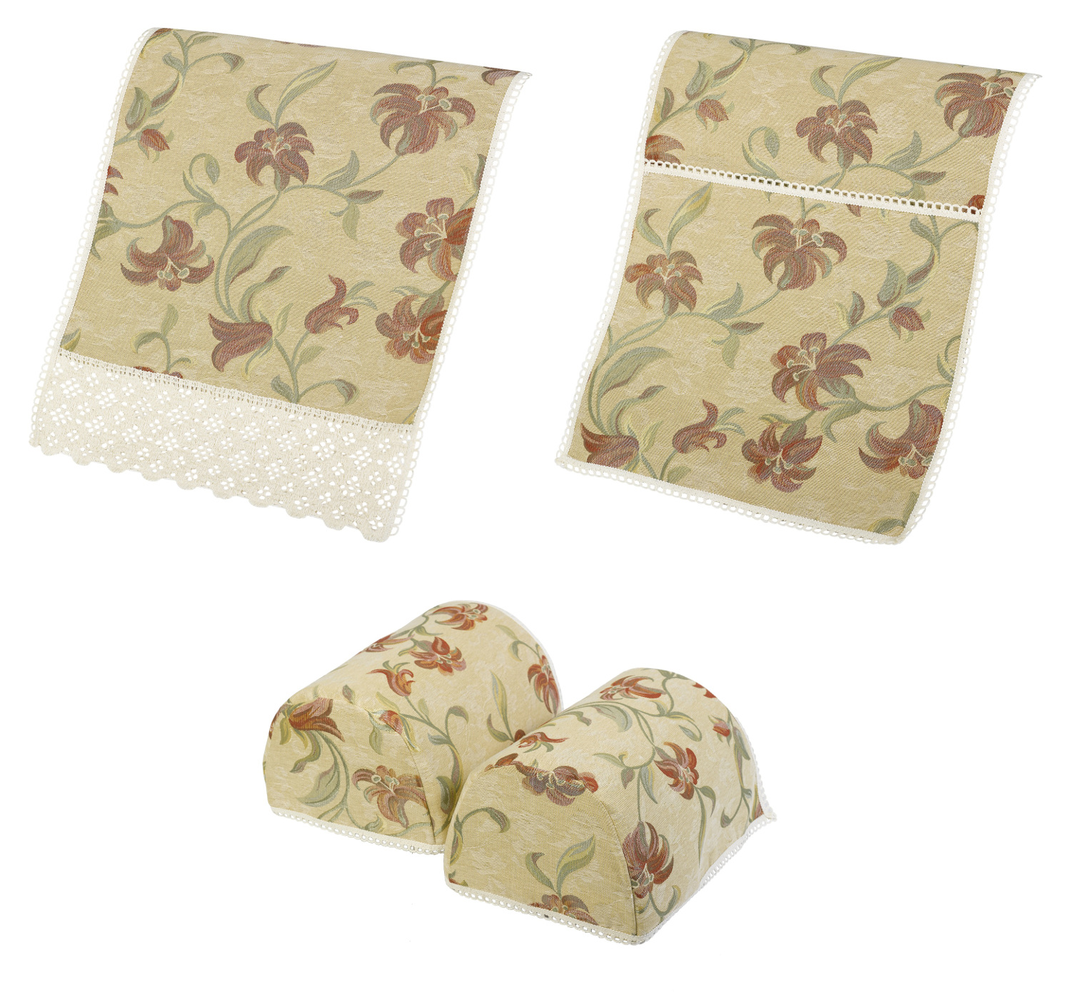 Floral Lace Trim Arm Cap Antimacassar Chair Back or Sofa Tidy Non Slip