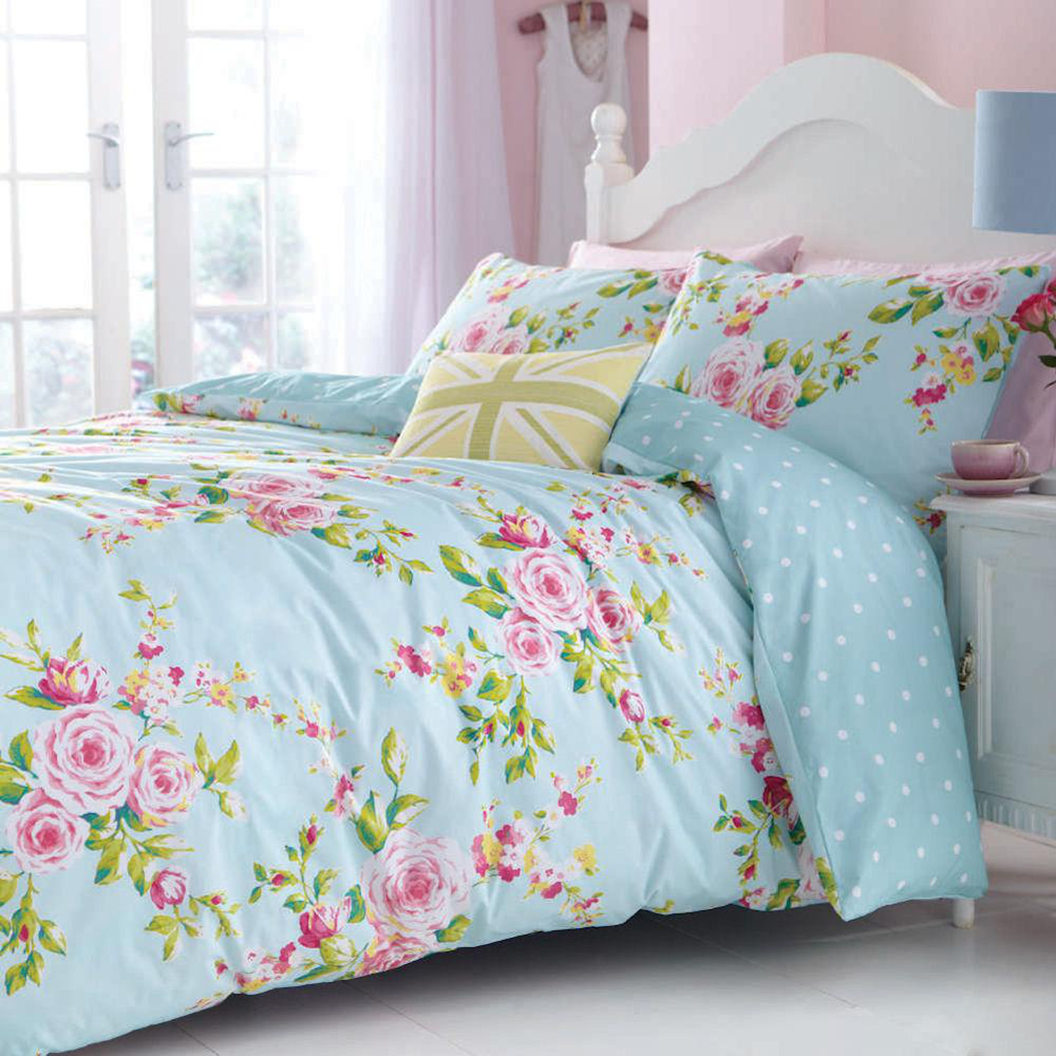 Easy Care Floral Canterbury Duvet Set Catherine Lansfield Polka Easy Care Floral Canterbury Duvet Set Catherine Lansfield