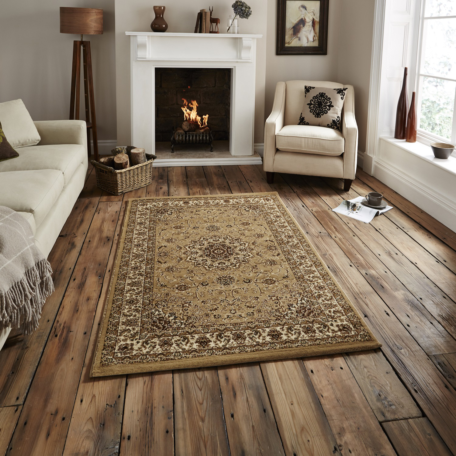 Traditional Regency Wool Look Pile Rug Medallion Pattern Home Decor Traditional Regency Wool Look Pile Rug Medallion Pattern
