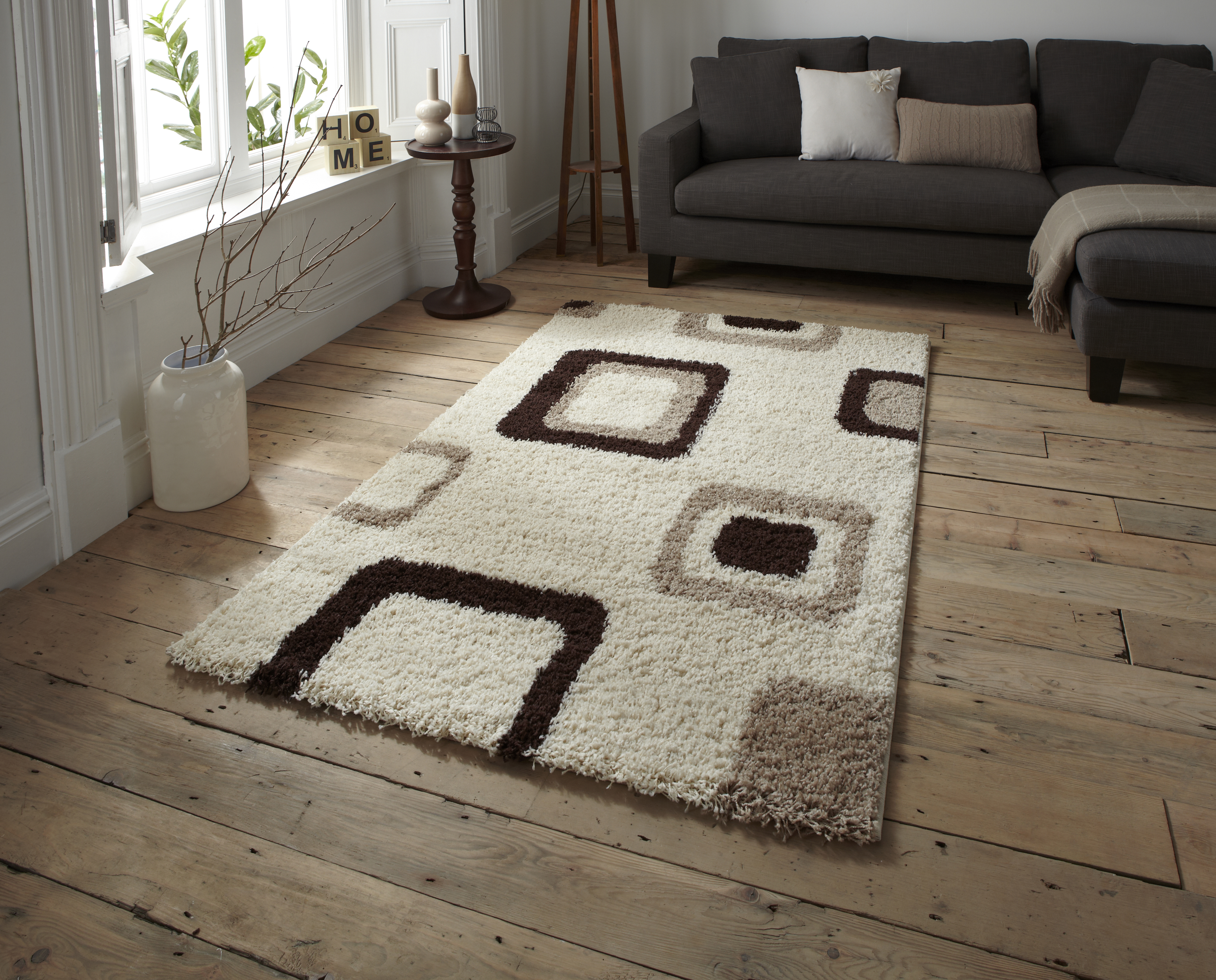 Decorative Floor Rug Contemporary Multi Tonal Square Pattern Decorative Floor Rug Contemporary Multi Tonal Square Pattern