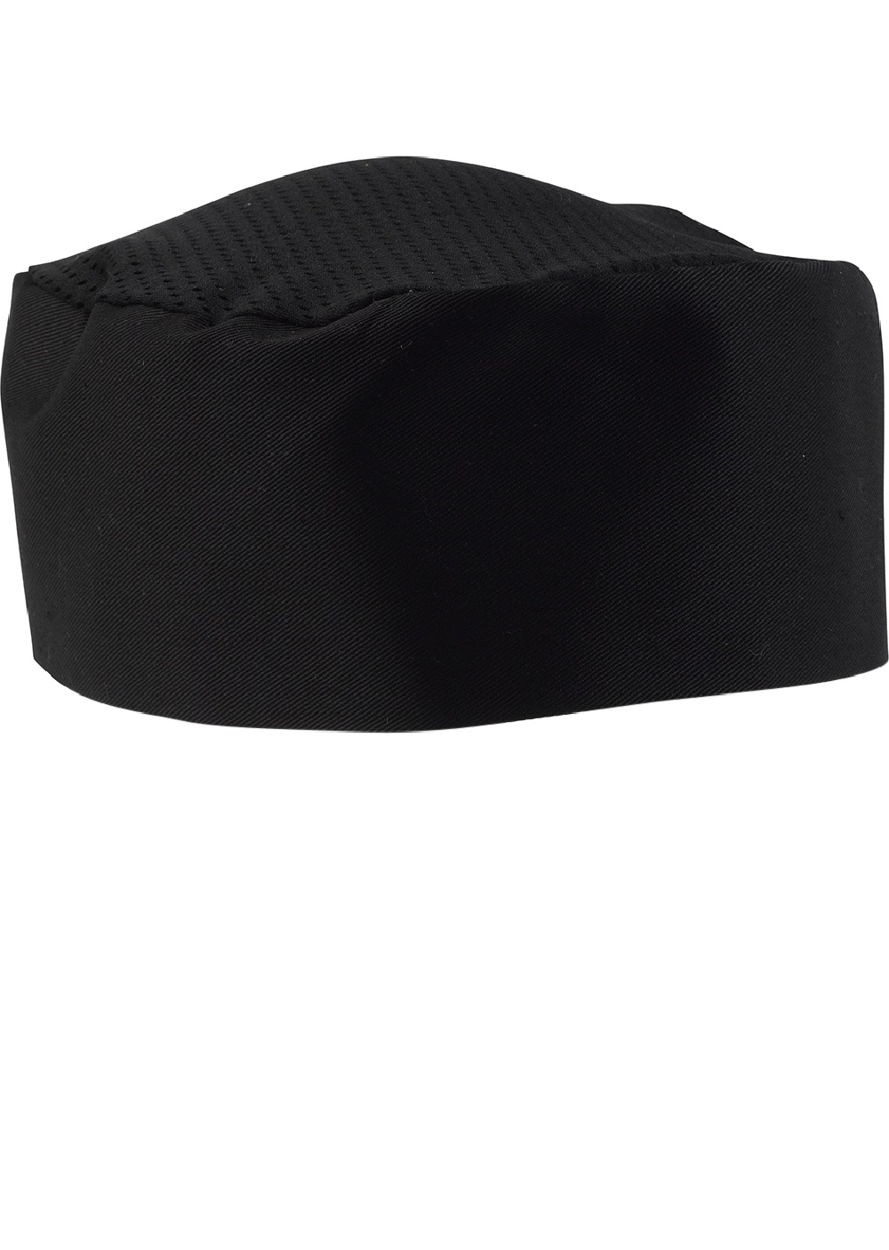 Mesh Top Skull Cap Professional Catering Chef Hat Black White Velcro