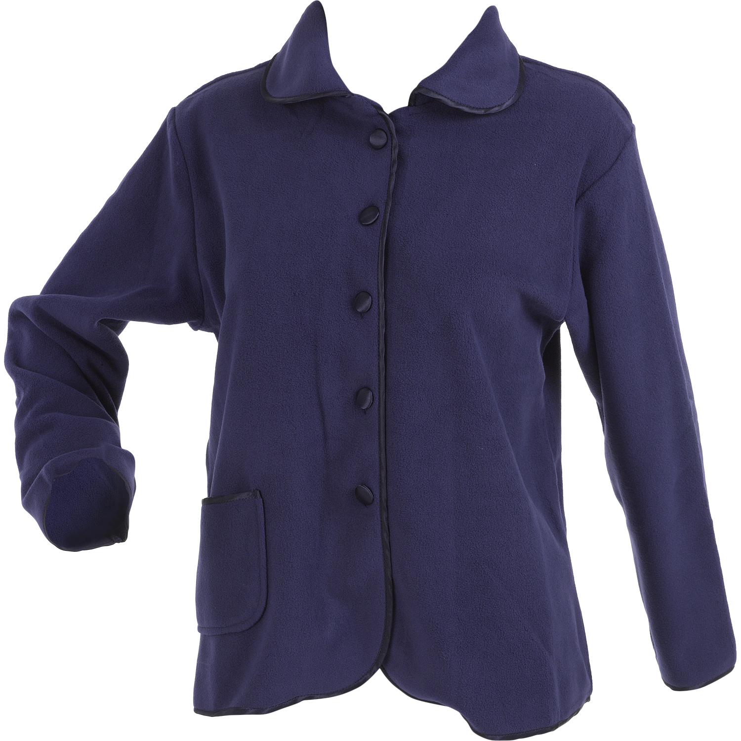 Ladies Slenderella AntiPill Polar Fleece Bed Jacket Peter Pan Collar