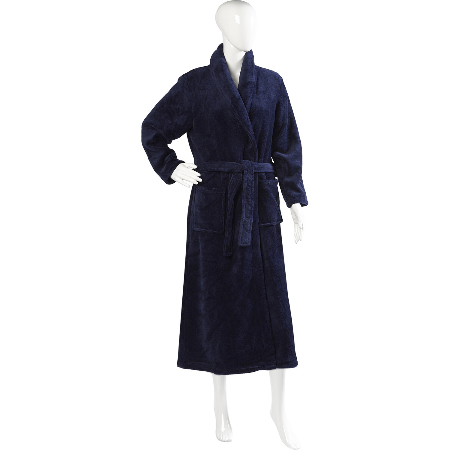 Womens Long Bathrobe Ladies Soft Slenderella Fleece Dressing Gown House