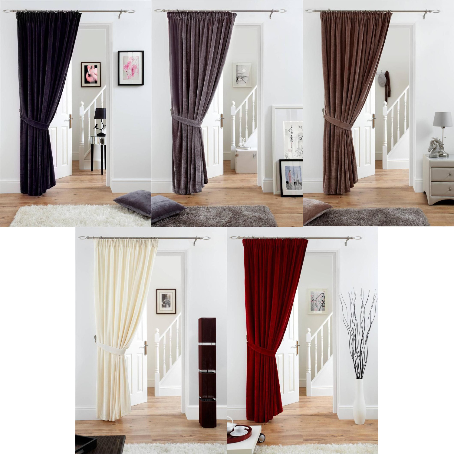 Velour Thermal Door Curtains Uk Ds Wide Curtains Patio Door Extra Champagne X
