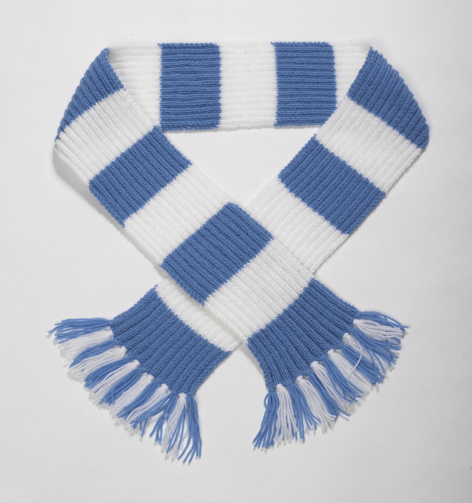 Striped Football Scarf Double Knitting Pattern & Wool Premier League Craf...