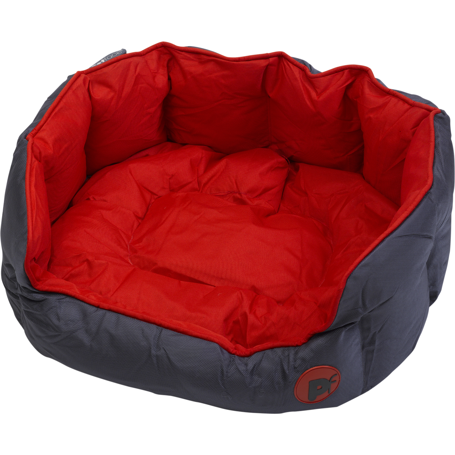 Petface Waterproof Oxford Pet Bed Puppy Dog Luxury Oval Red Petface Waterproof Oxford Pet Bed Puppy Dog Luxury Oval Red