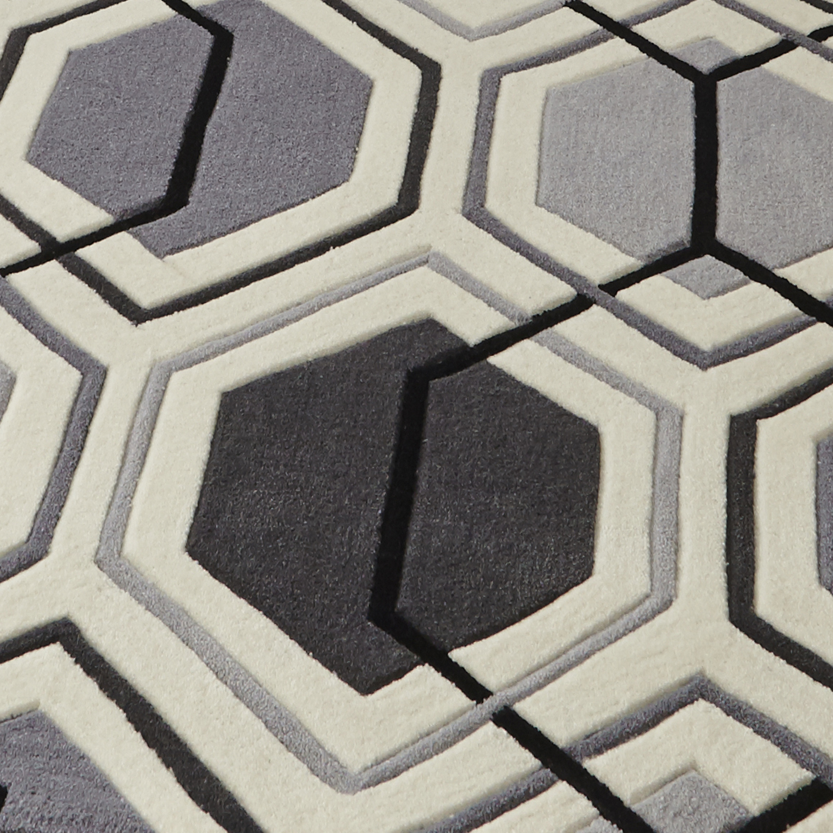 Hong Kong Hexagon Design Rug 100 Hand Tufted Acrylic Large Geometric