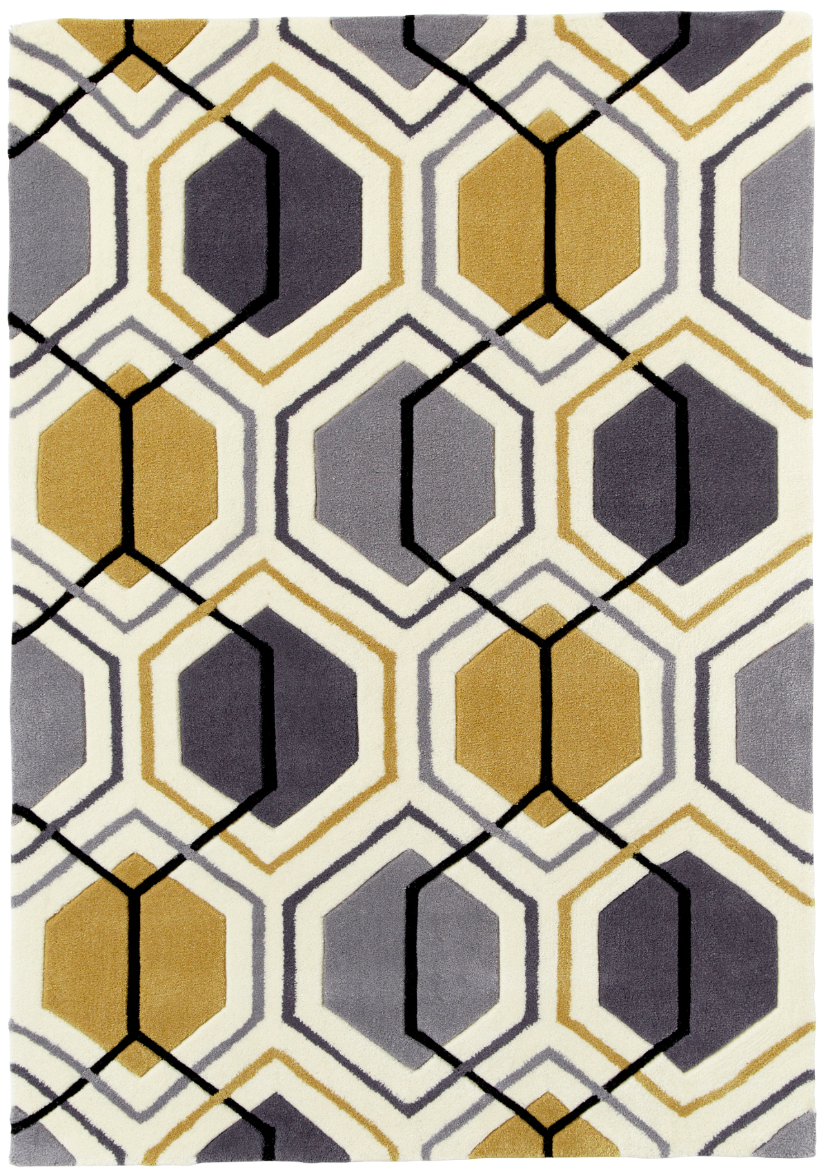Hong Kong Hexagon Rug 100 Acrylic Hand Tufted Large Geometric Home