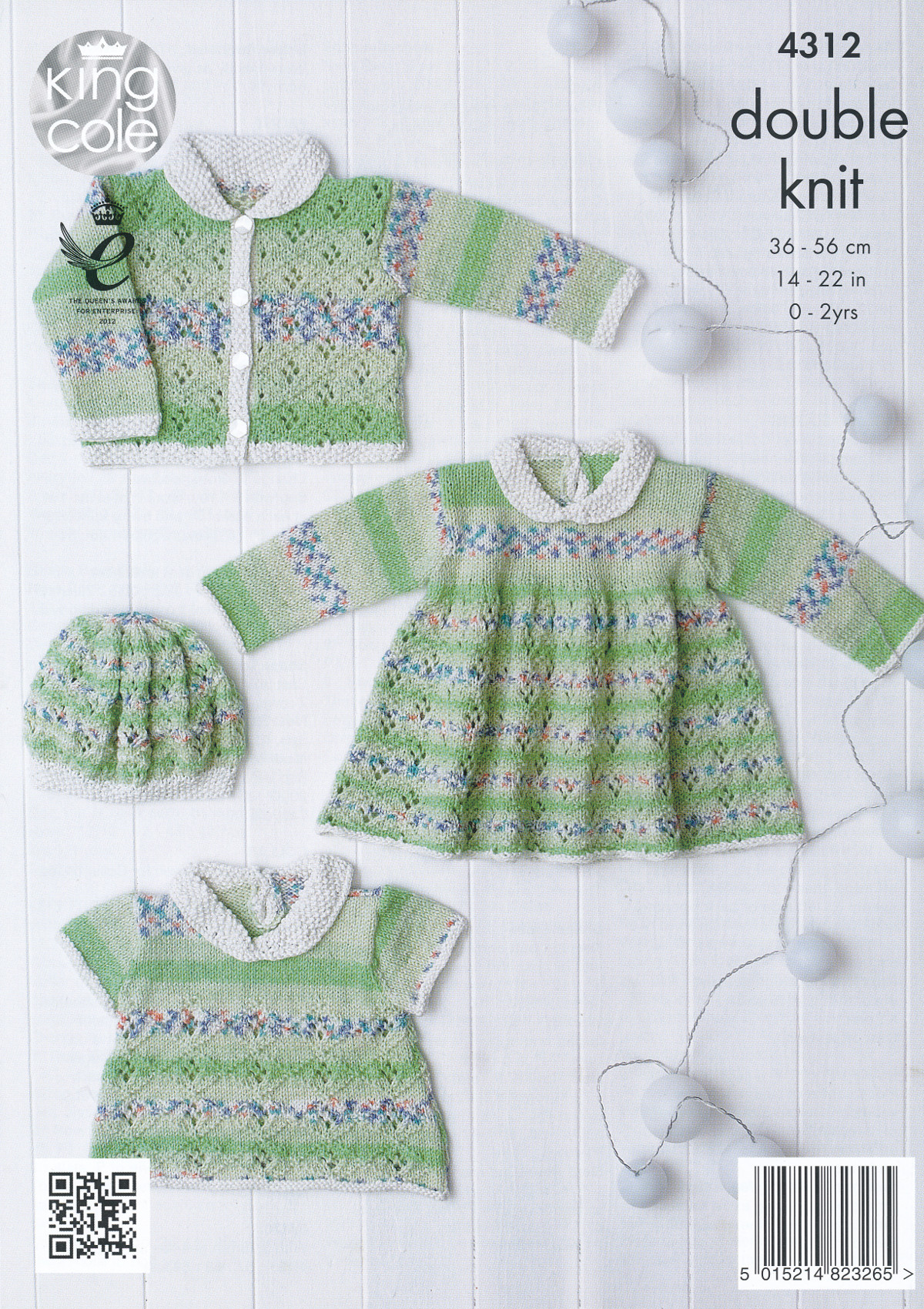 Baby Drifter DK Knitting Pattern King Cole Lace Effect Top Dress Jacket Hat 4312 eBay