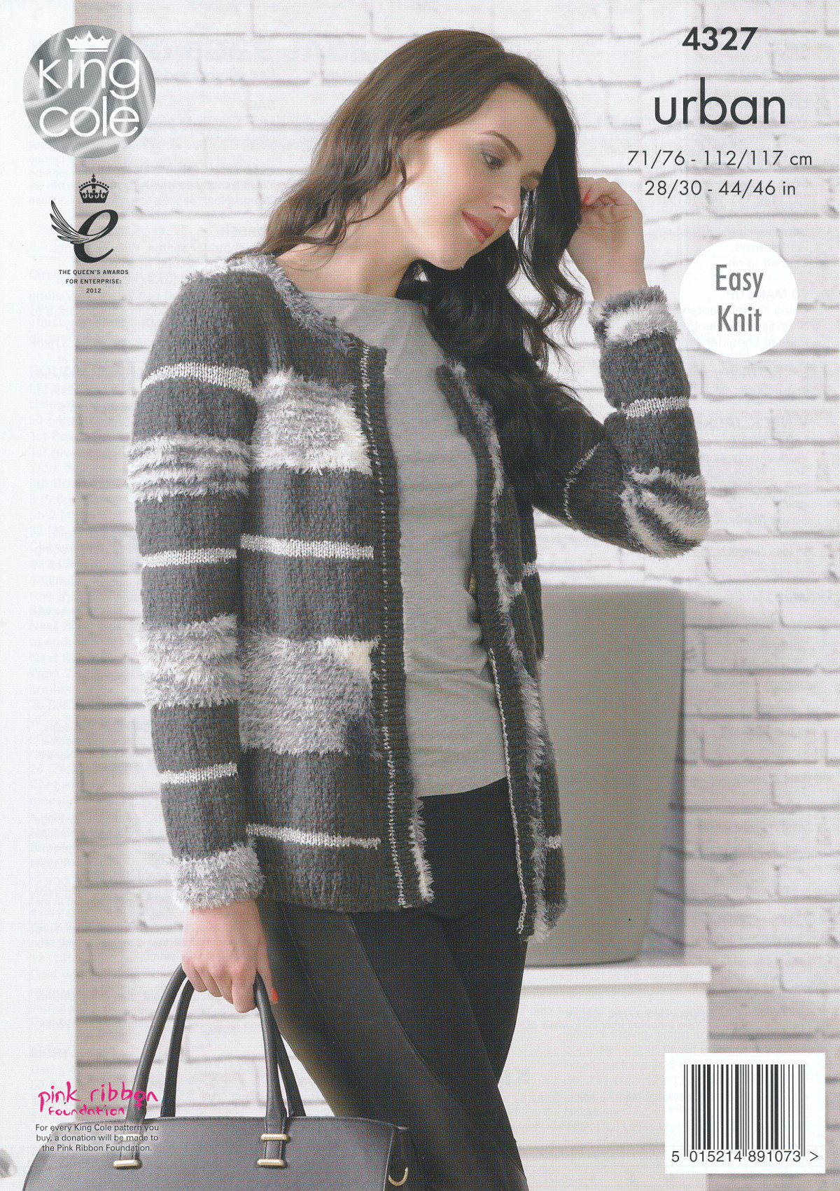 King Cole Urban Knitting Pattern Ladies Womens Easy Knit Long Sleeve Jacket 4...