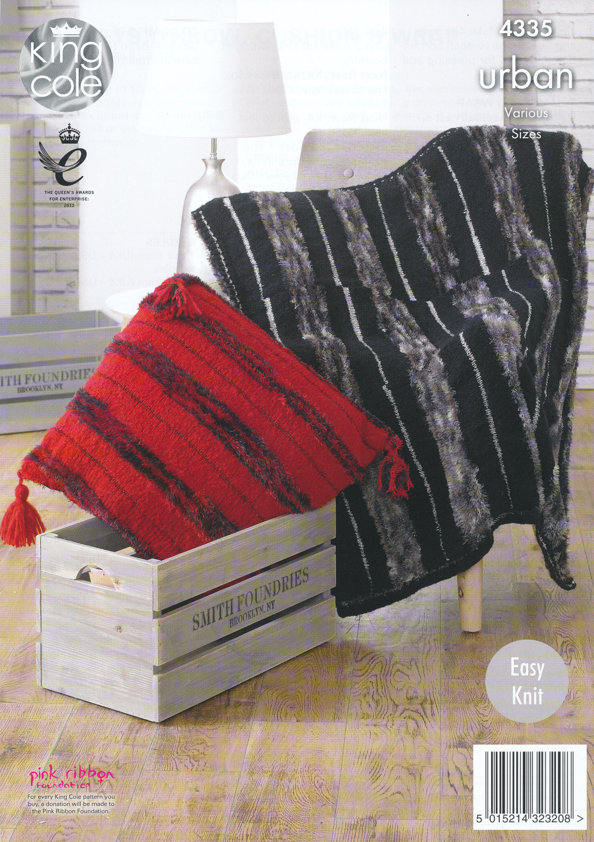 King Cole Urban Knitting Pattern Throw Blankets Cushion & Wrap Easy Knit ...