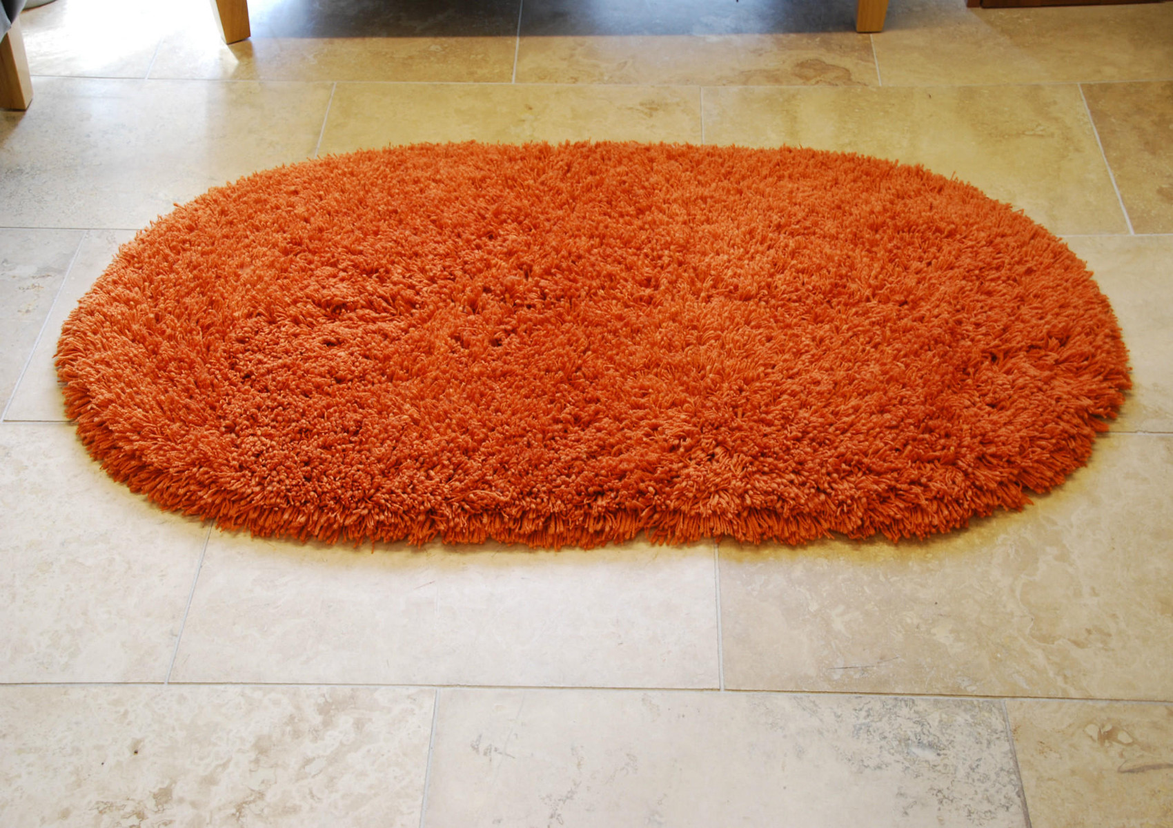 Rainbow Washable Contemporary Oval Floor Rug Shaggy Pile 100% Acrylic