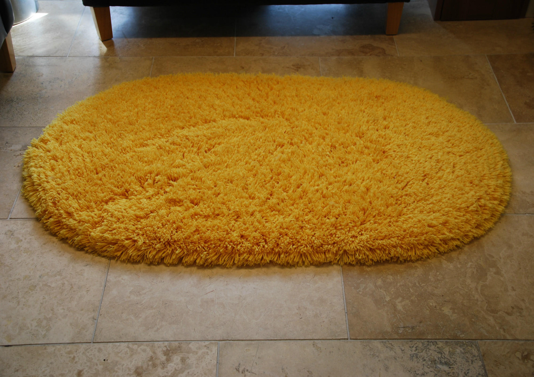 Rainbow Washable Contemporary Oval Floor Rug Shaggy Pile 100 Acrylic