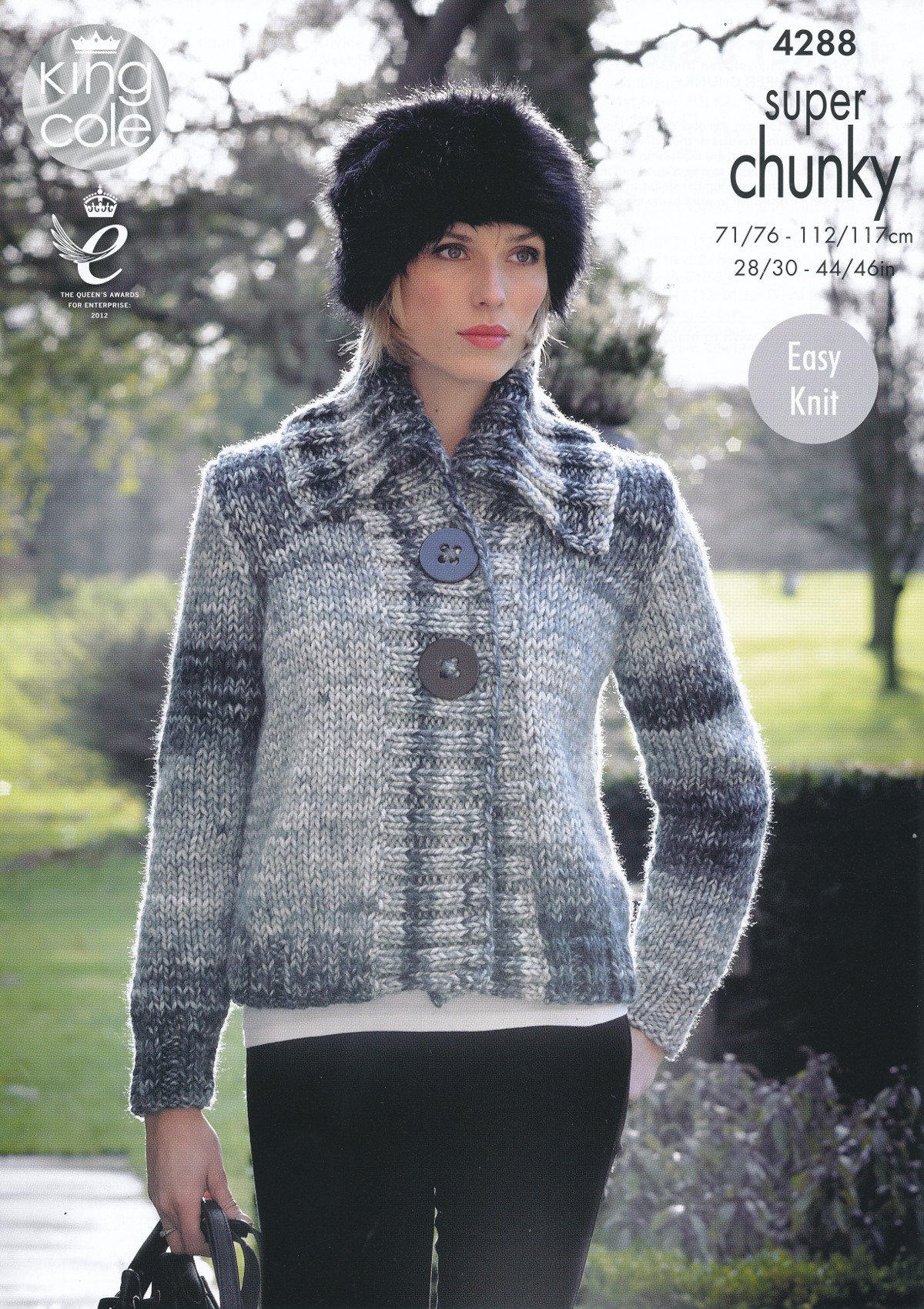 Ladies Super Chunky Knitting Pattern King Cole Ribbed ...