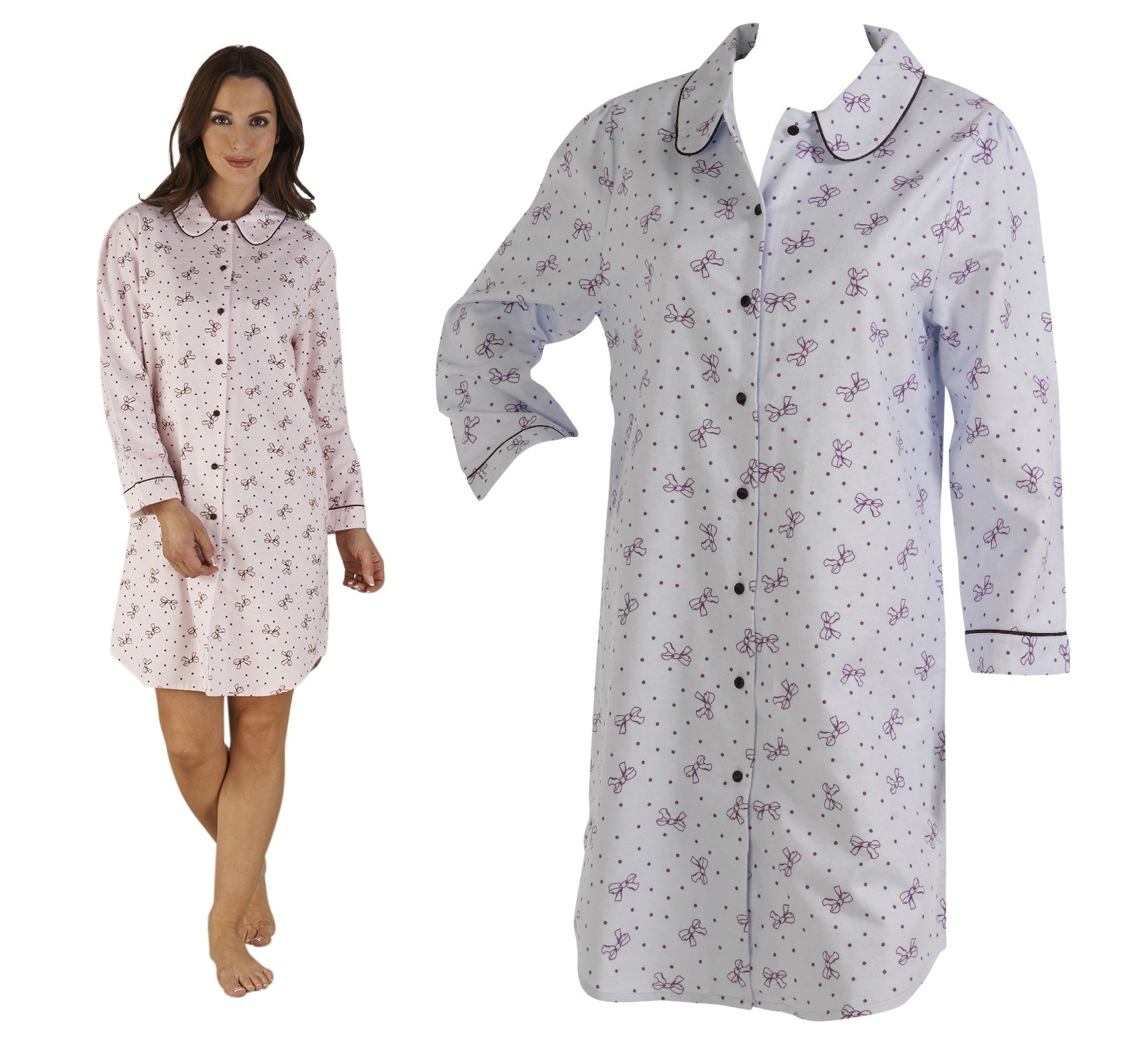 brushed cotton nightshirt womens