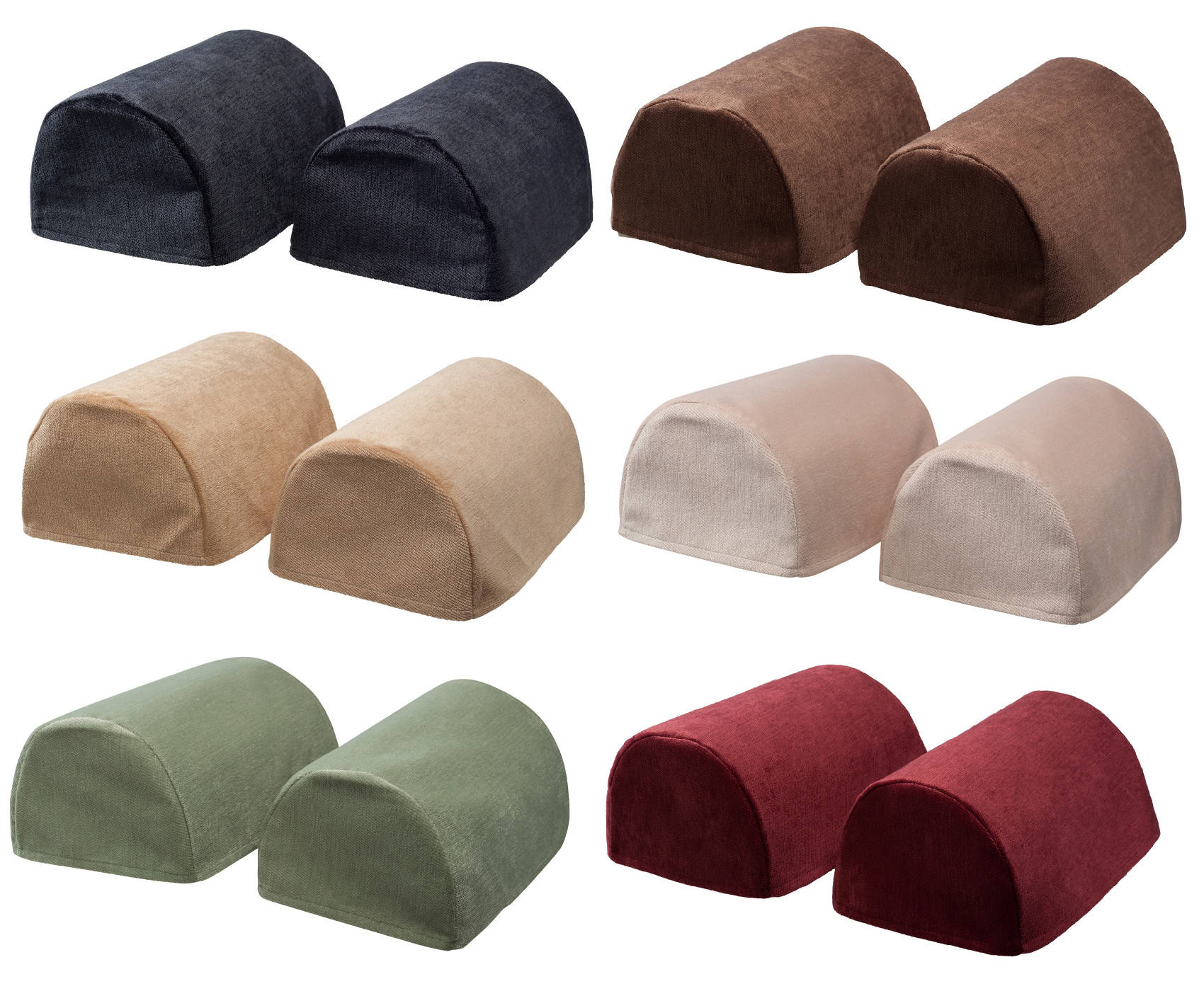 6900 plain standard round chenille arm caps group image