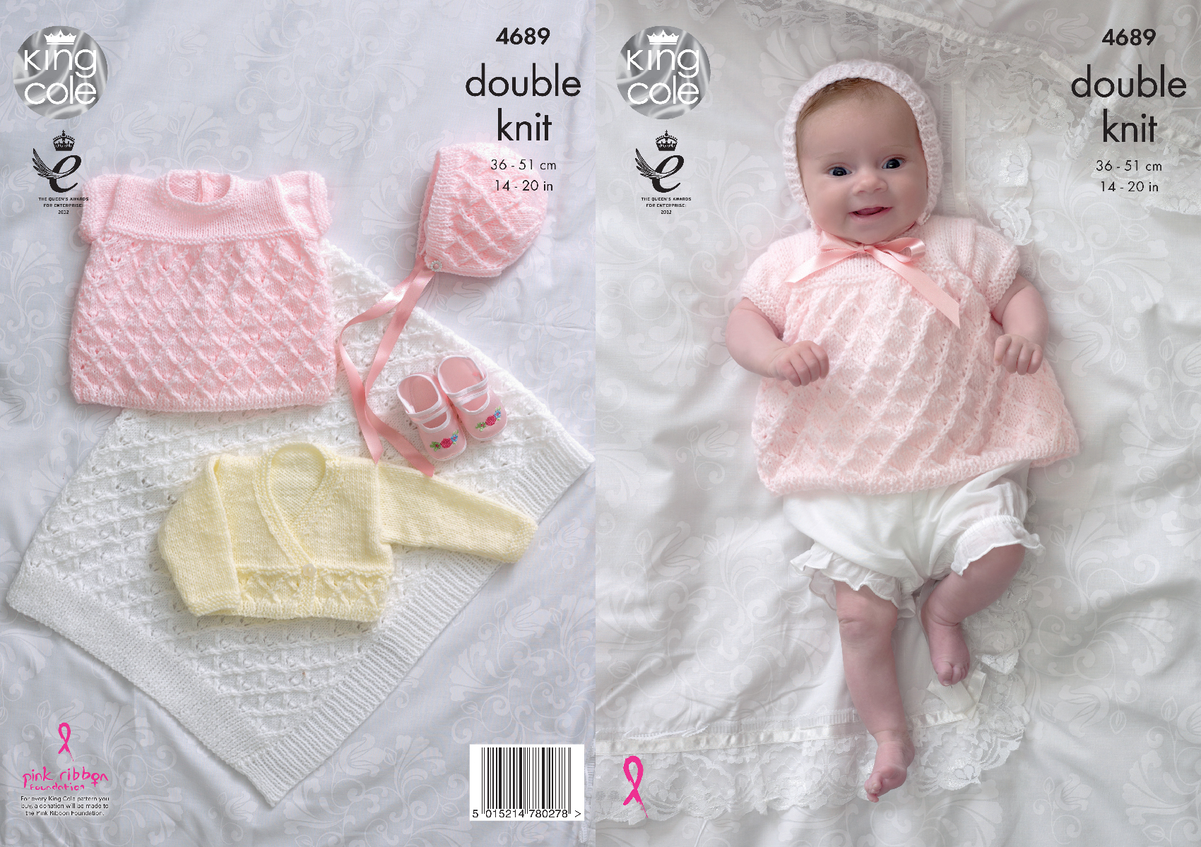 King Cole Baby Double Knitting Pattern Angel Top Cardigan ...