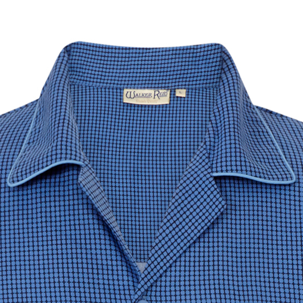 Walker Reid Mens Checked Nightshirt 100 Cotton Button Up Traditional Nightwear