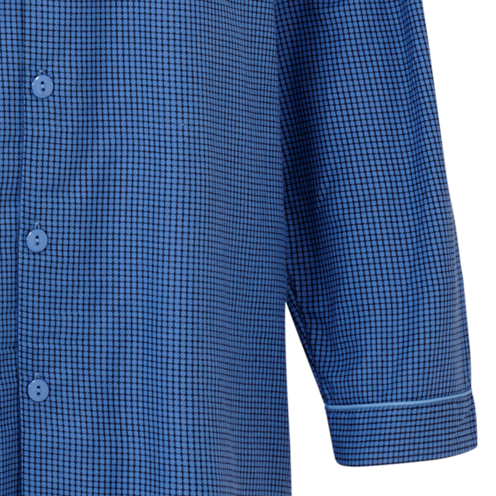 Walker Reid Mens Checked Nightshirt 100 Cotton Button Up Traditional Nightwear