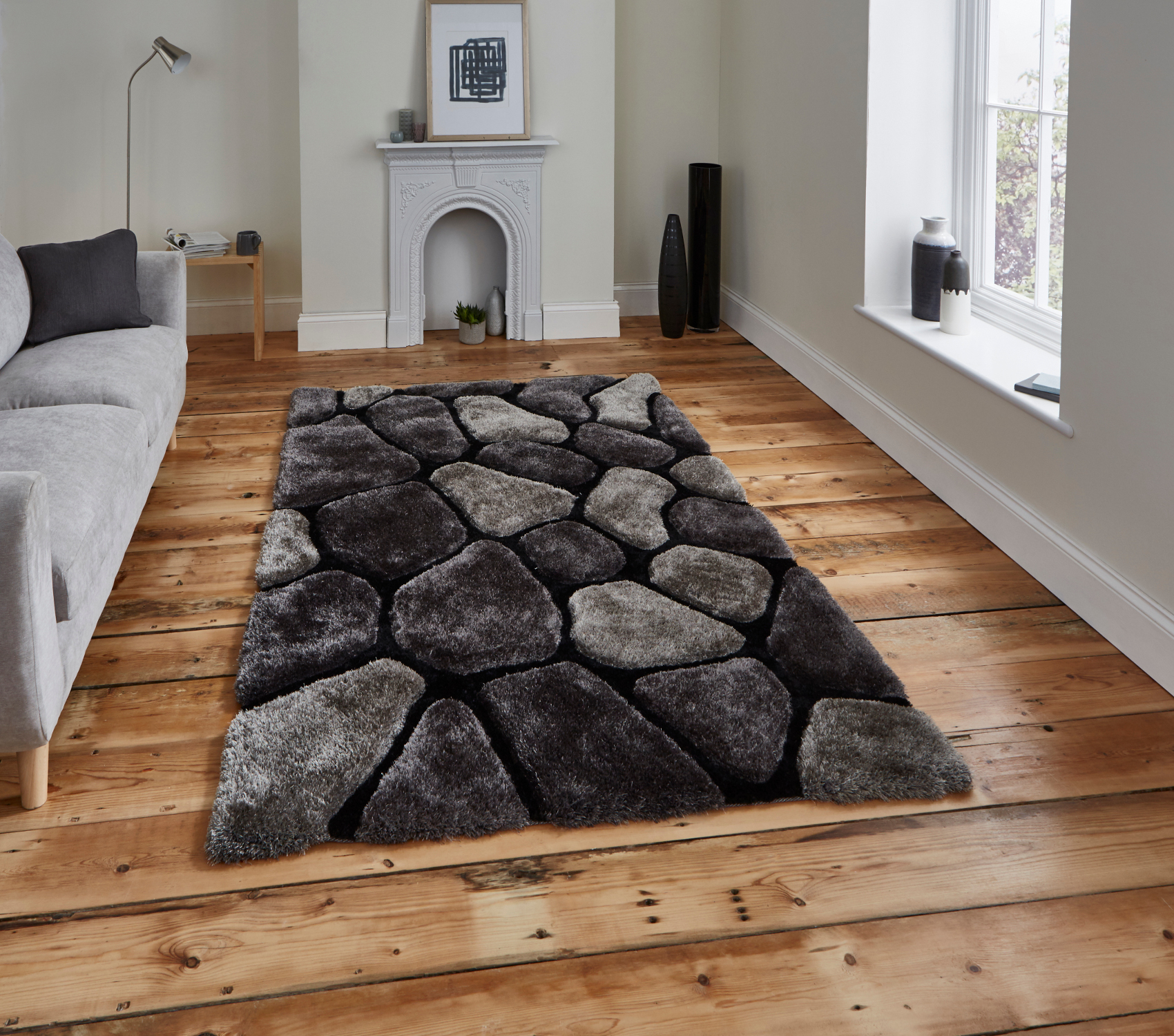 Rugs Black And Grey Rug Designs Black Grey Pebble Rug Gy Pile Le House Soft Hand Tufted