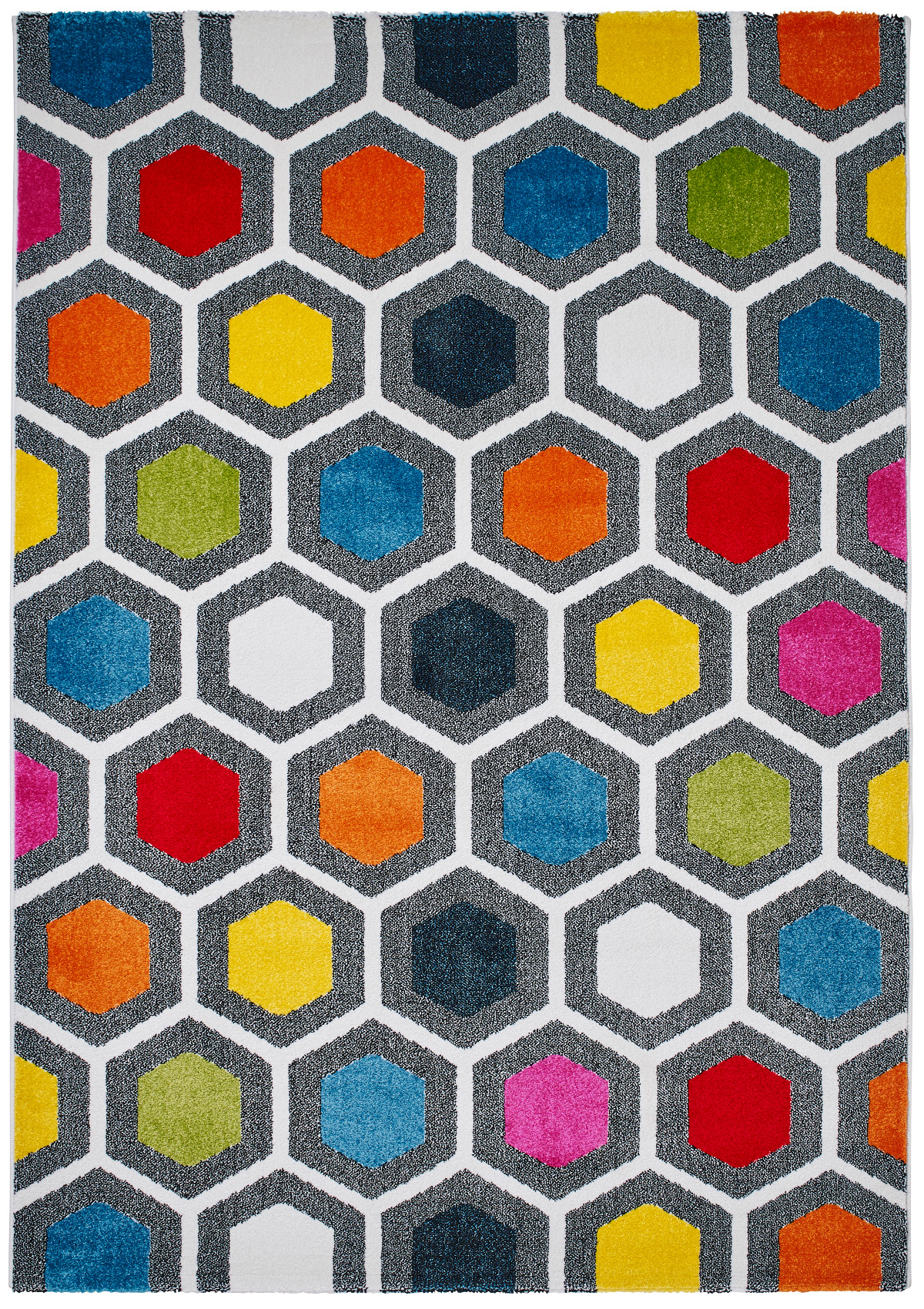 Vibrant Modern Sunrise Rug Bright Multi Coloured Floor Mat Home Centre