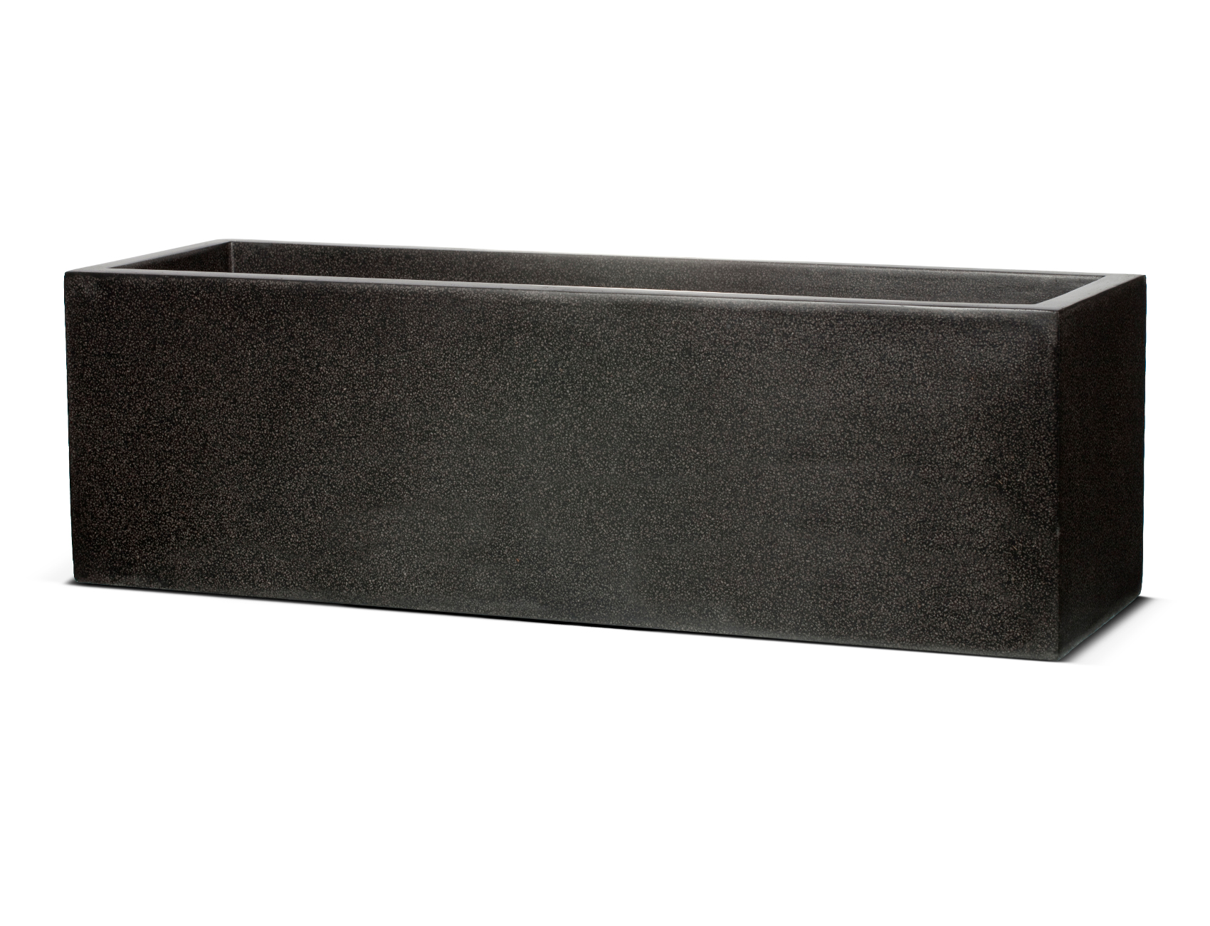 Black Terrazzo Look Low Rectangle Planter Capi Lux Garden Flower Box