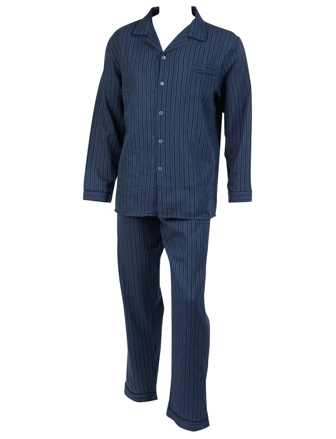 À Rayures Pyjama Set pour Homme 100/% coton sergé Walker Reid à manches longues Nightwear pyjama