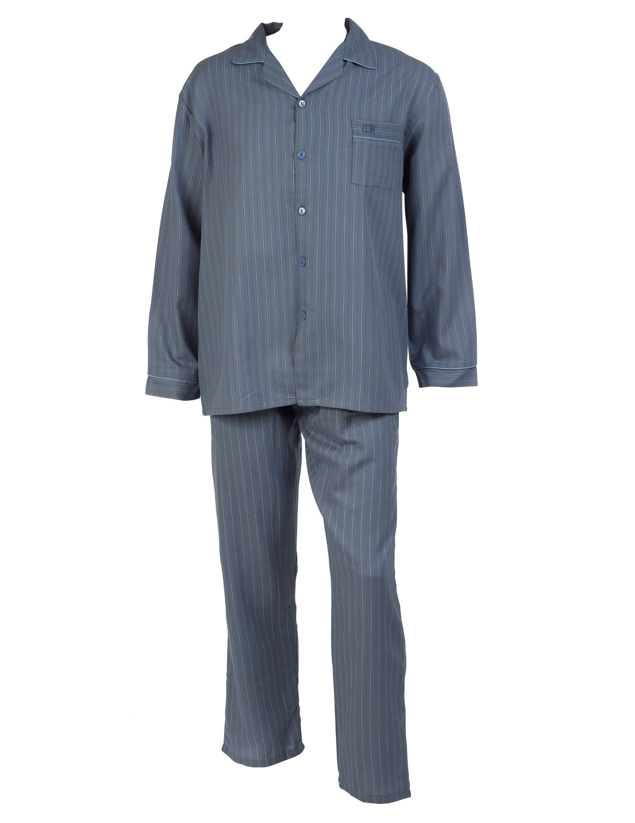 À Rayures Pyjama Set pour Homme 100/% coton sergé Walker Reid à manches longues Nightwear pyjama