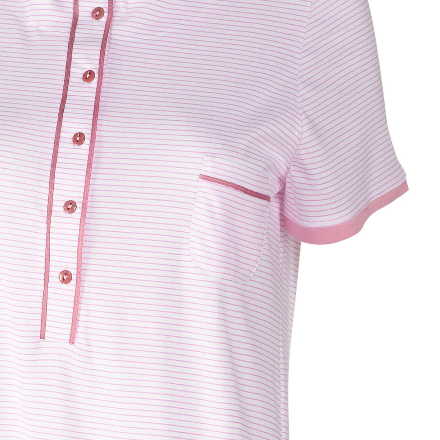Womens Striped Nighty Short Sleeve Jersey Cotton Nightdress Ladies Nightwear