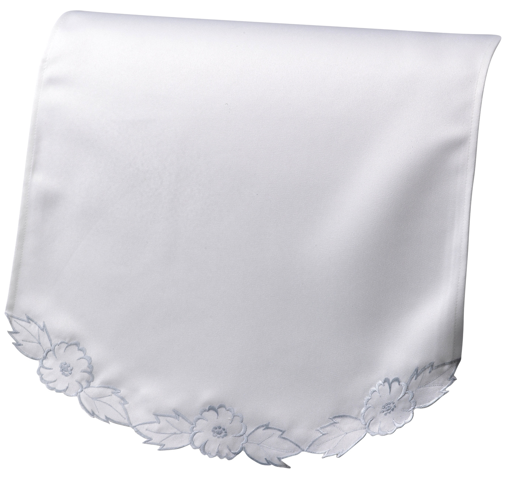 Silver Blue Flower Arm Caps & Chair Back Set Mill Outlets