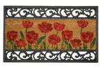 View Item Cast Iron Style Rubber & Coir Poppies Door Mat