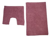 View Item Bath Mat Set Twist Loop 2 Piece - Bath and Pedestal Mat (Dusky Pink)