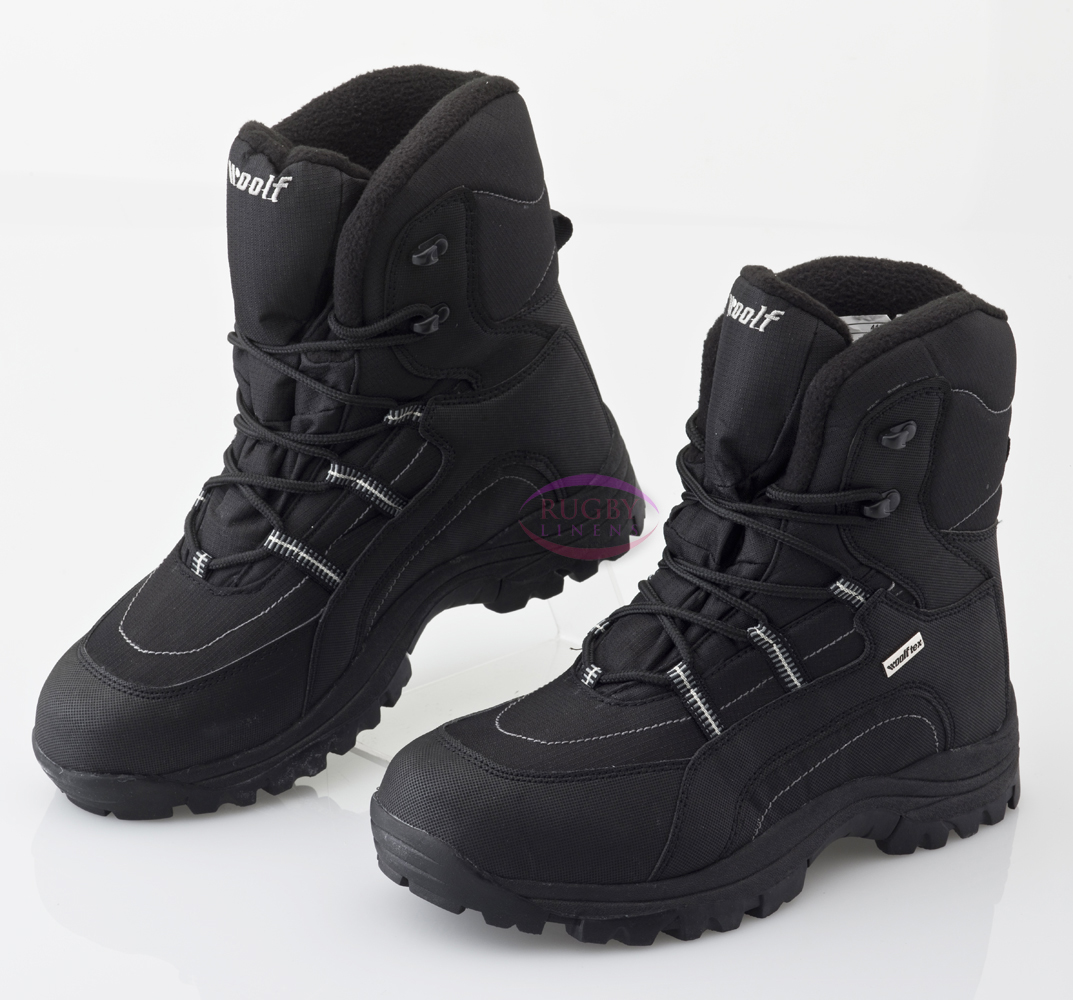 black winter boots mens mens woolf winter snow boots black sizes 3 11 ebay black winter boots mens mens woolf winter snow boots black sizes 3 11 ebay