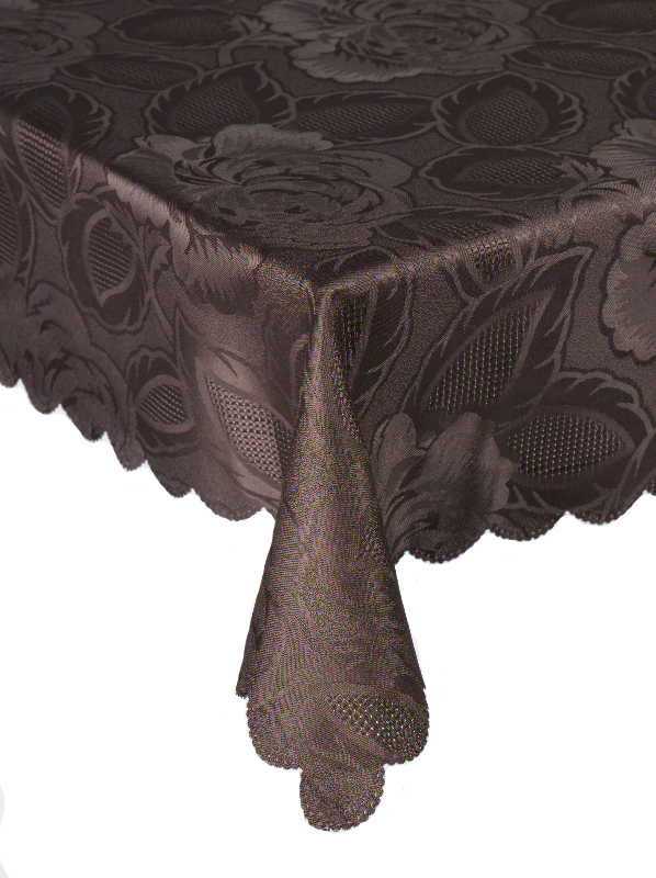 Traditional Floral Tablecloth Luxury Damask Rose Table Linen Round